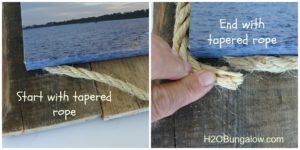 tapered rope for canvas art