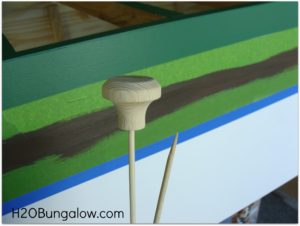 Stripe and knobs on tween furniture