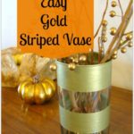 DIY Gold Striped Vase