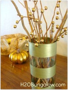 striped gold vase 