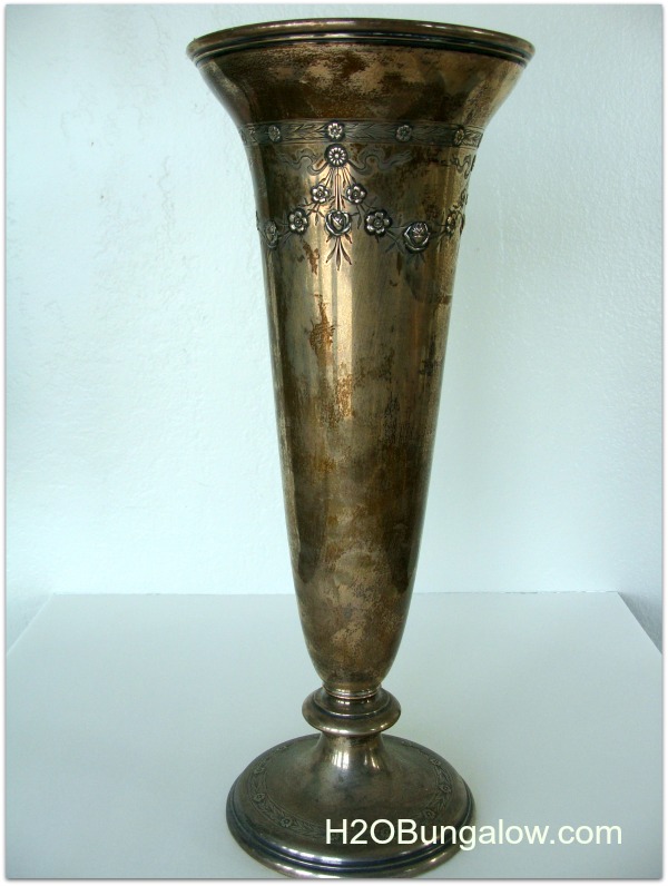 tarnished antiqued vase