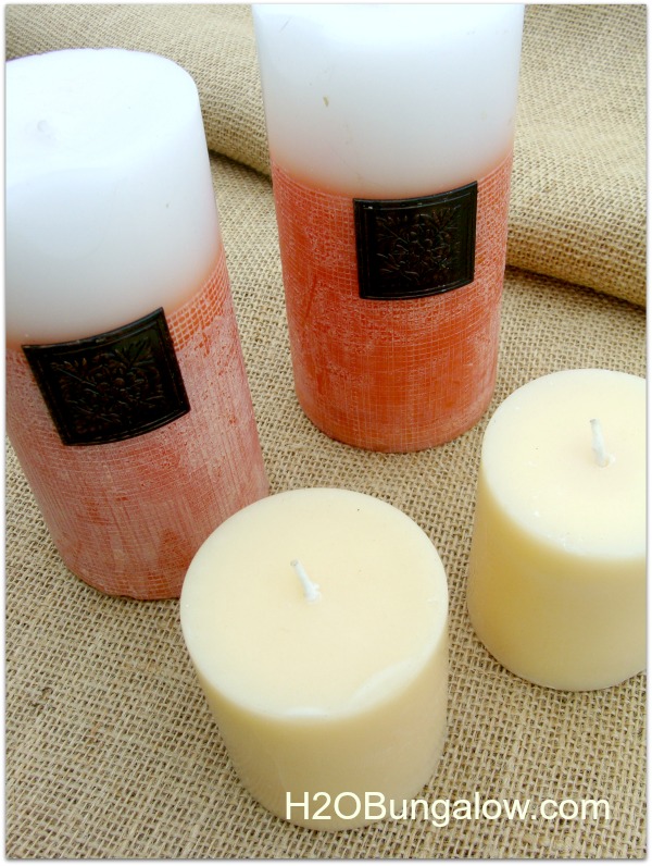 Plain pillar candles