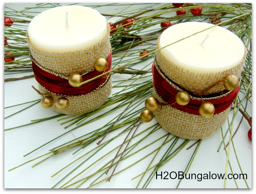 decorated Holiday candles