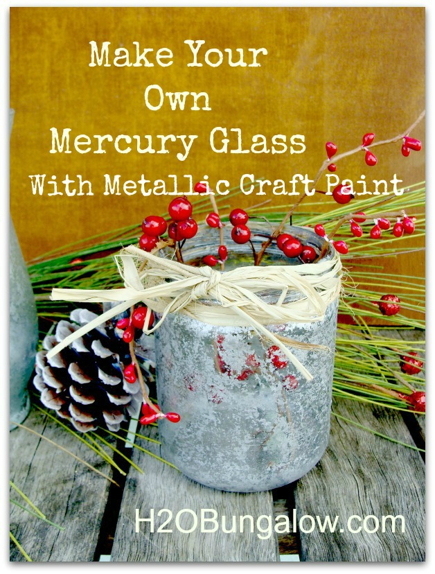 how to paint mercury glass look on wood