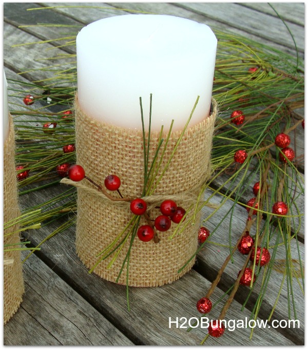 Candle decorating ideas for Christmas