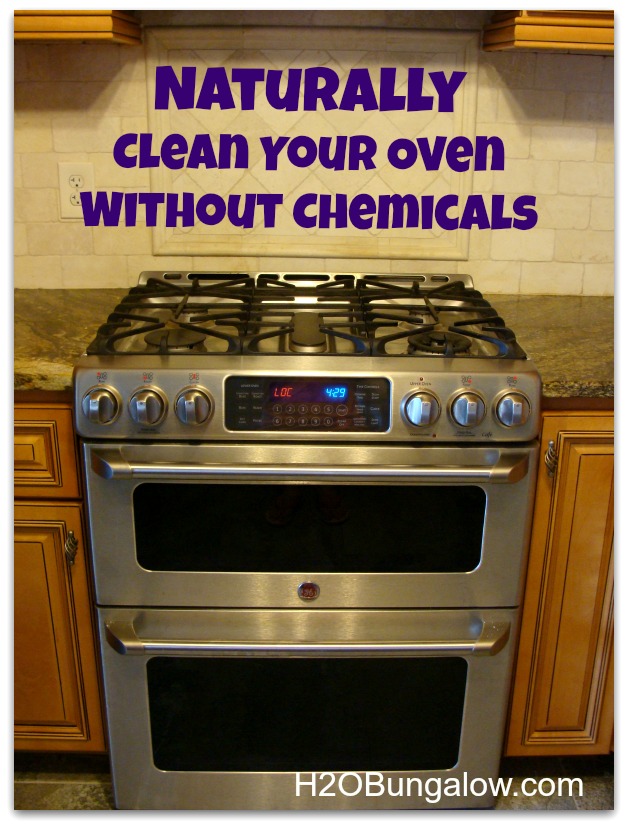 Naturally Clean Your Oven Without Chemicals Using One Common Kitchen Ingredient. It's safe and it's easy. www.H2OBungalow.com #greencleaning #naturalcleaning 