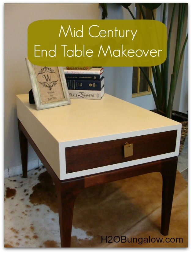 Mid Century End Table Makeover 
