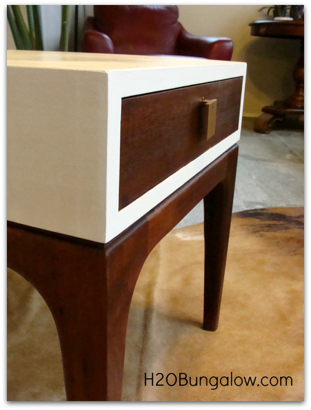 finished side view of my midcentury end table 