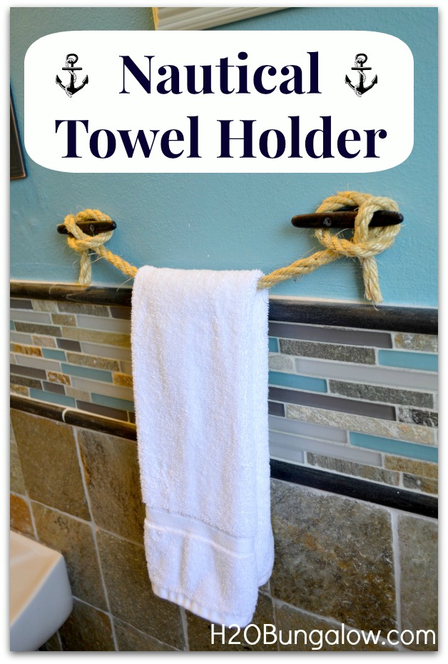 DIY Nautical Towel Holder H2OBungalow