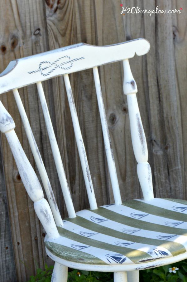 Nautical print accent online chairs