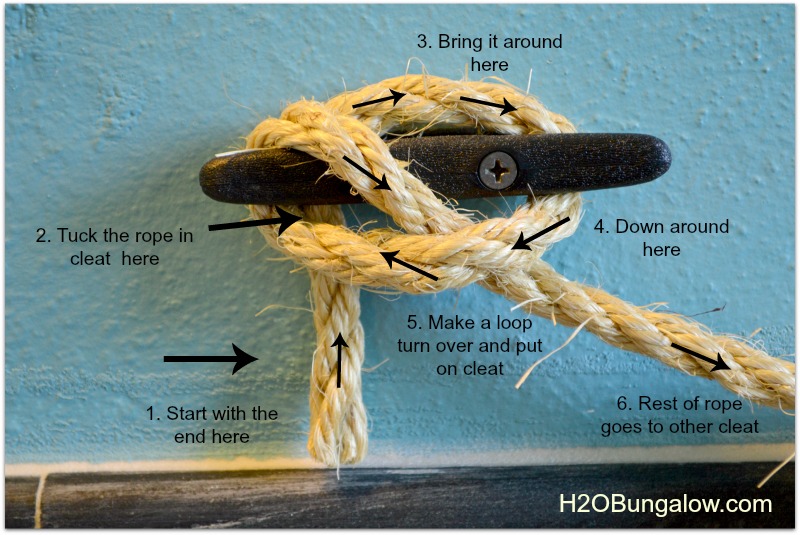 diy nautical towel knot instructions