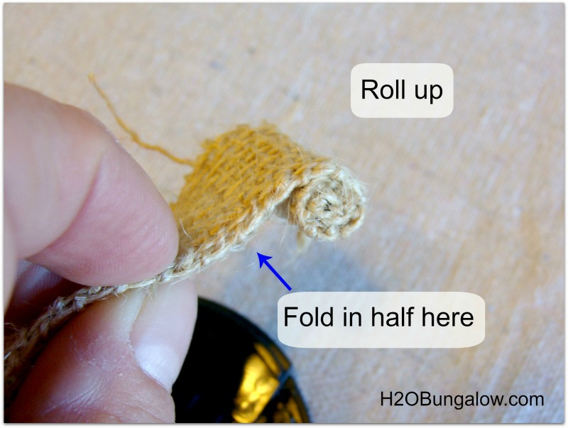 how to make rosebud burlap flower