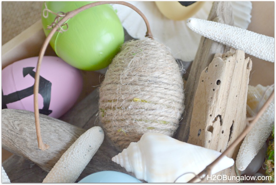 Jute covered Easter Egg