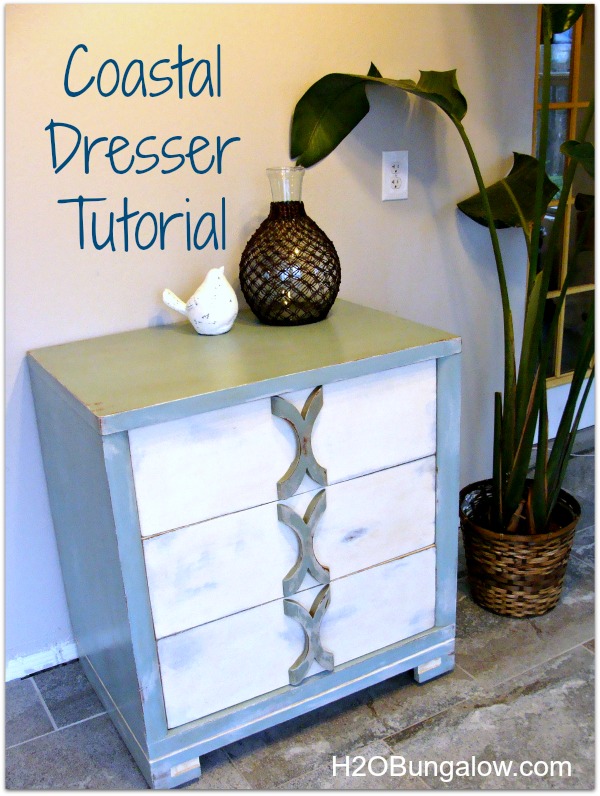 Painted Coastal Dresser Tutorial by H2OBungalow