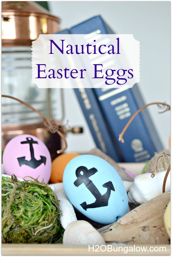 Nautical Easter eggs by H2OBungalow