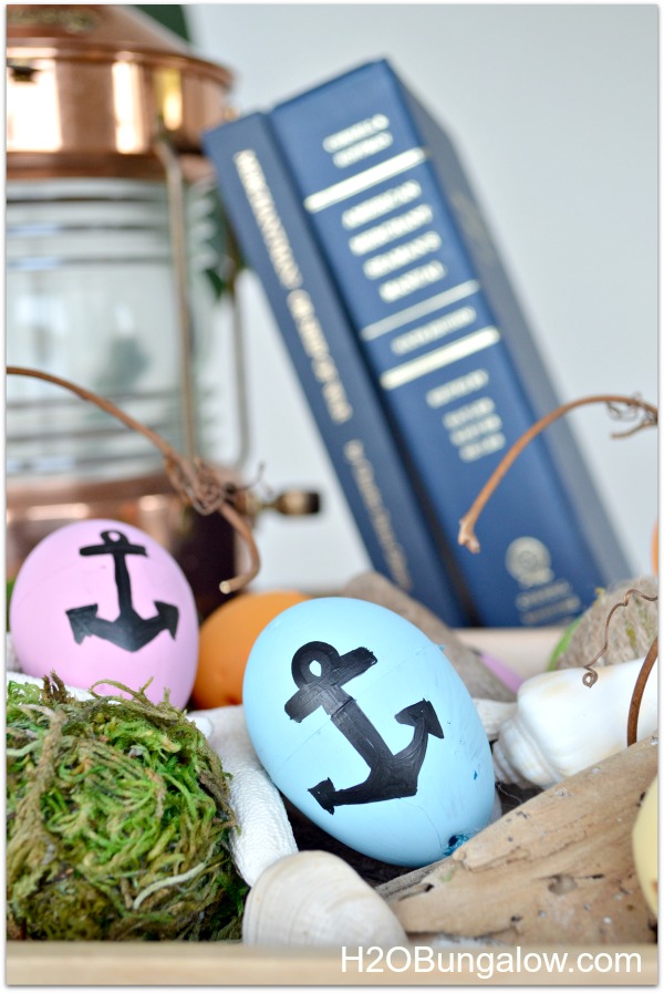 nautical painted easter eggs