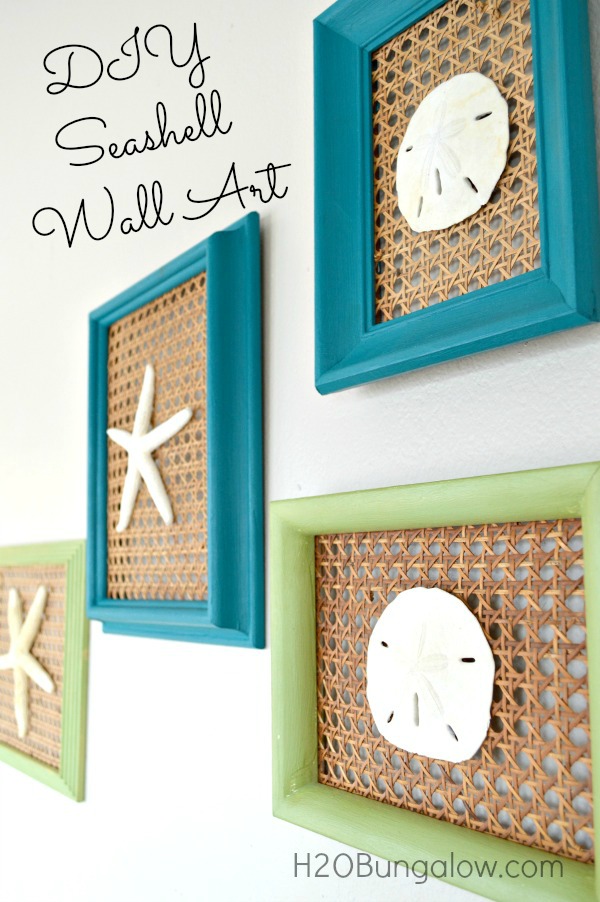 DIY Nautical Wall Art from Scrap Wood with a Center Flower Made from Shells  - part 2 