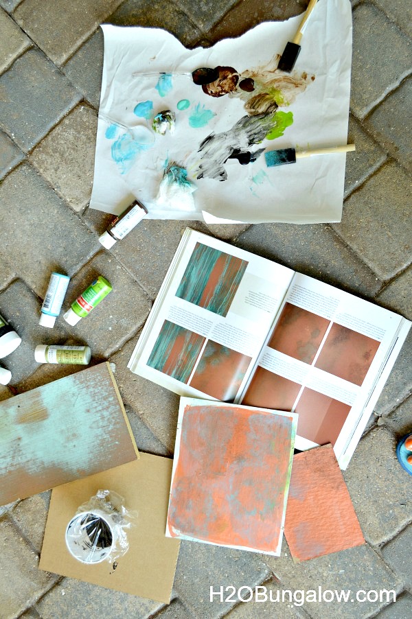 DIY faux painted copper front door tutorial www.H2OBungalow.com #fauxpainted 