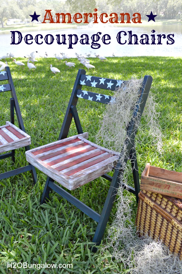 Americana Decoupage Chairs