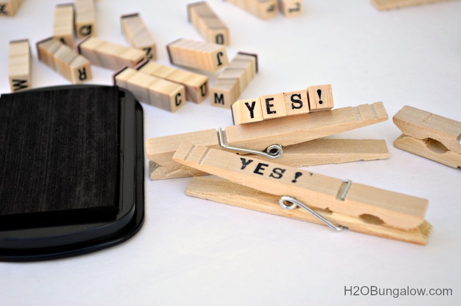 Who said stacks of paper can't be fun too? These 5 minute craft clothespin note clips will keep stacks of paper organized and they look good too!