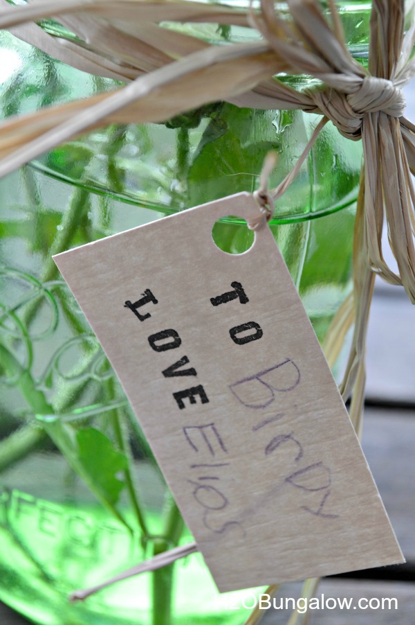 Make memories togeher with this simple Mason jar flower vase craft for Grandparents Day www.H2OBungalow.com #giftidea