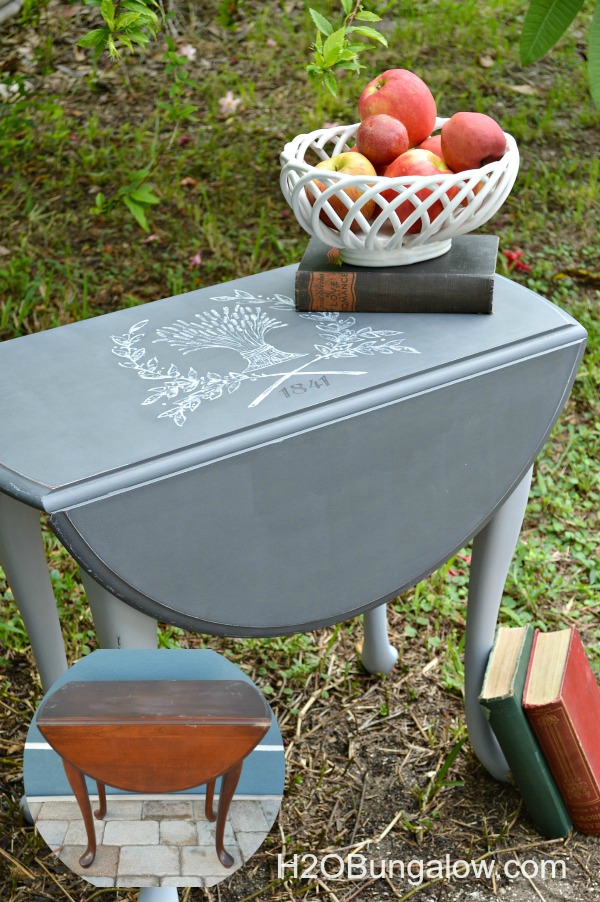 Grain Sack Graphic Painted Table