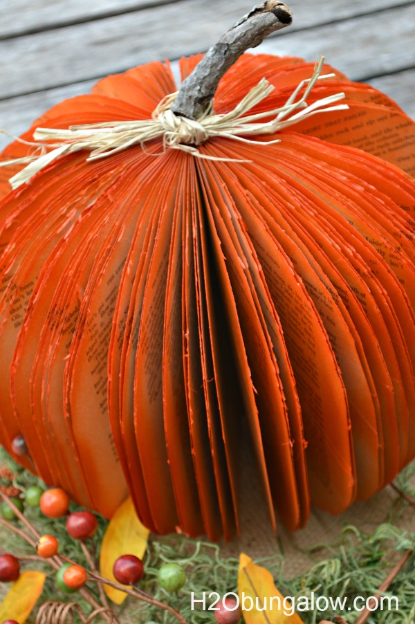 Recycled Book Pumpkin