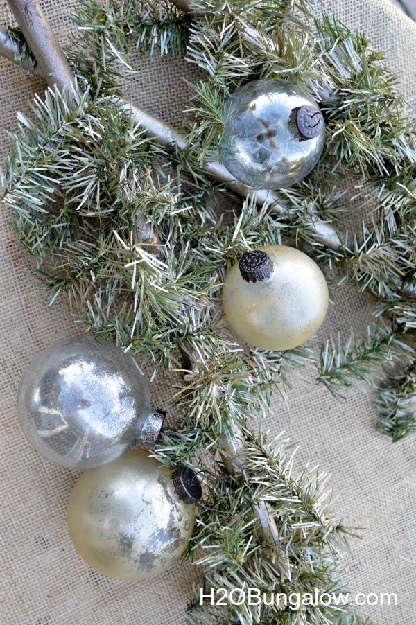 Silver And Gold Mercury Glass Christmas Decorations