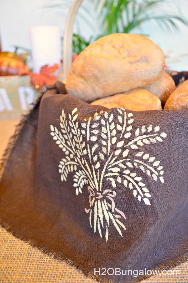 Royal-design-Studio-stenciled-bread-basket-liner-and tea-towel-H2OBungalow