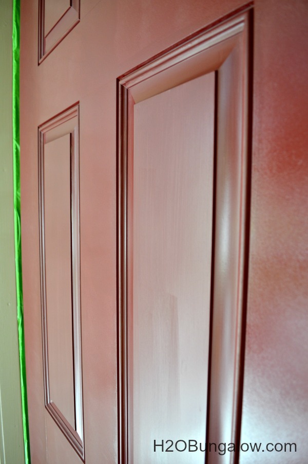 Close up image of front door showing how smooth the paint coverage is