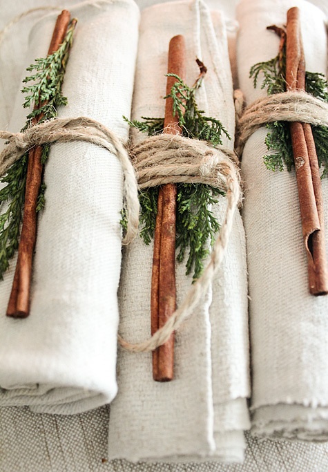 Linene napkins finish a tablescape