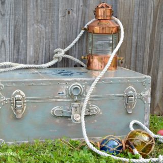 Nautical-inspired-trunk-with anchor-hand-painted-graphic-H2OBungalow