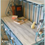Upcycled-metal-bakers-rack-tutorial-including-how-to-paint-a-vintage-finish-on-wood-and-metal-in easy-steps-H2OBungalow