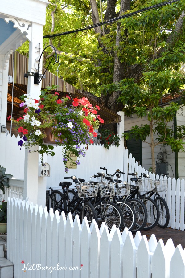 Bicycles are a major mode of transportation in the Key West FL H2OBungalow