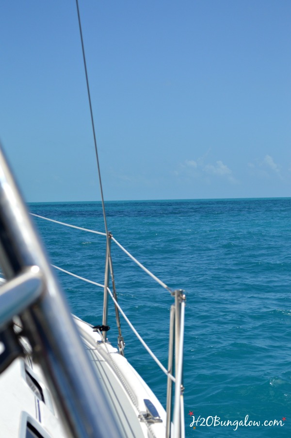 Blue water sailing on the East Coast of Fl Keys -H2OBungalow