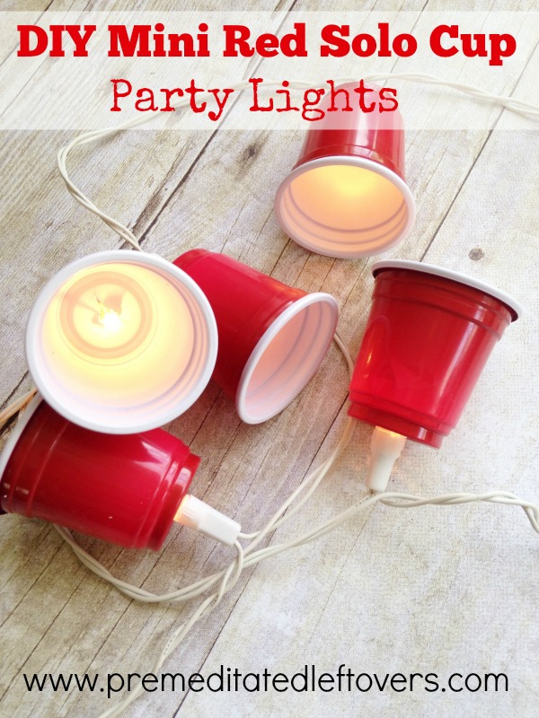 Mini red solo cup lights