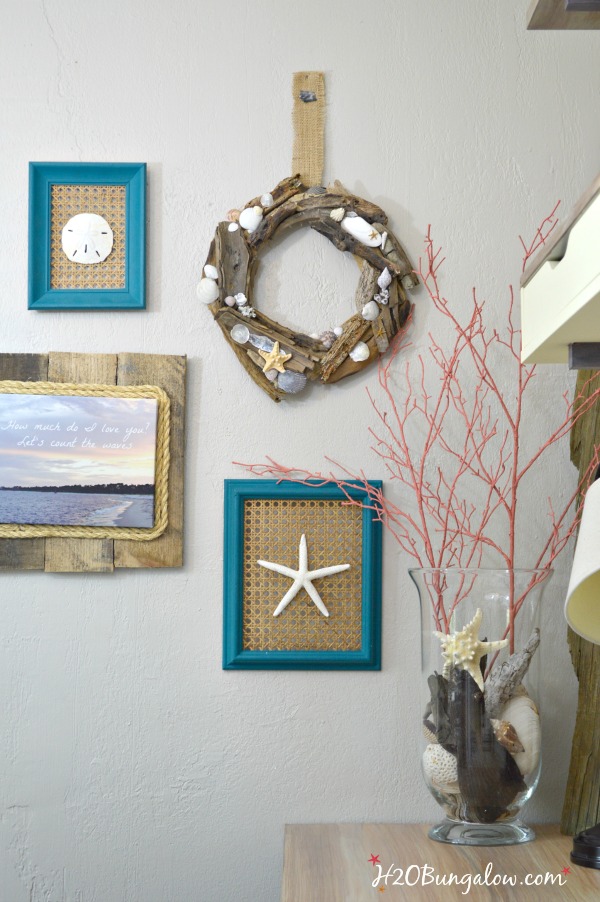 Beach Decor Starfish Driftwood Wreath Starfish Wreath Shell Wreath Coastal  Home Decor Seashells Christmas Wreath 