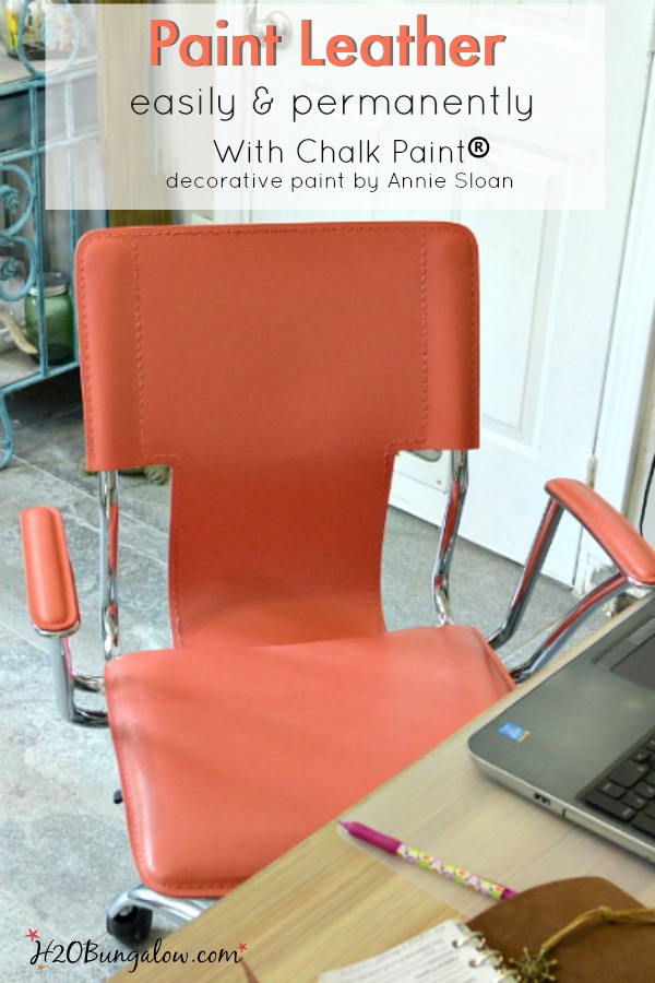 Painted Modern Leather Chair, How To Dye Faux Leather Furniture