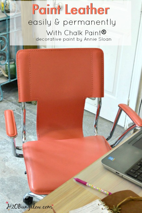 Paint faux leather on sale chair