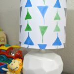 Easy step by step tutorial to stencil a lampshade by H2OBungalow