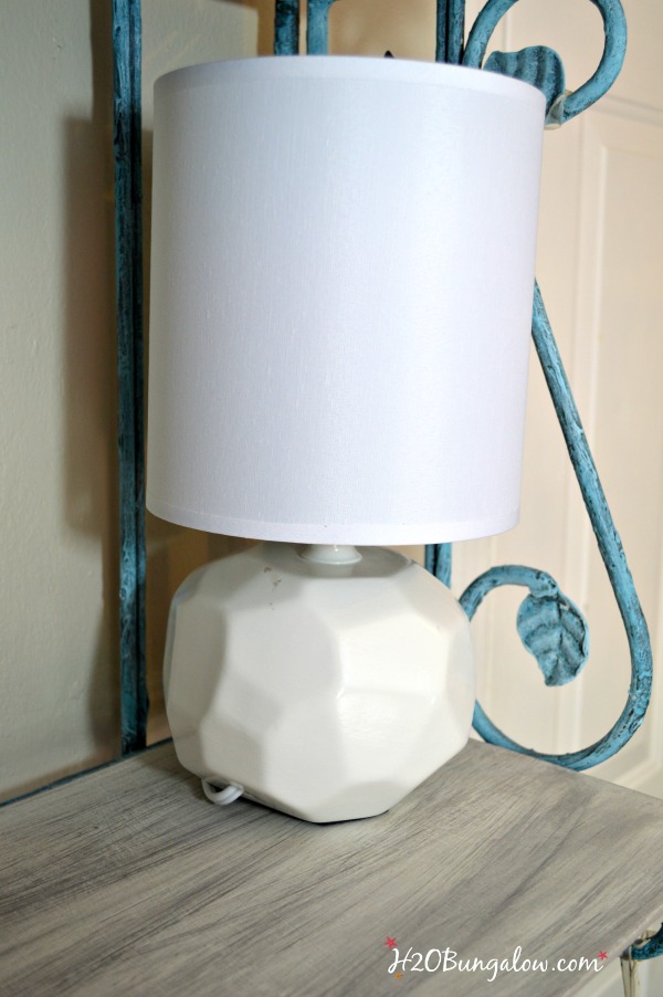 Plain lamp before stenciling H2OBungalow