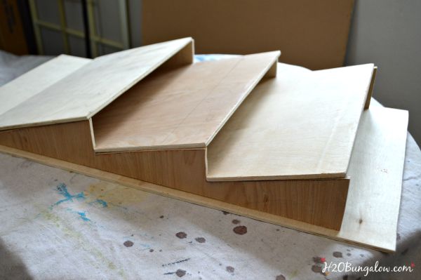 Fit parts together to test before gluing the DIY easy build wall file folder holder H2OBungalow