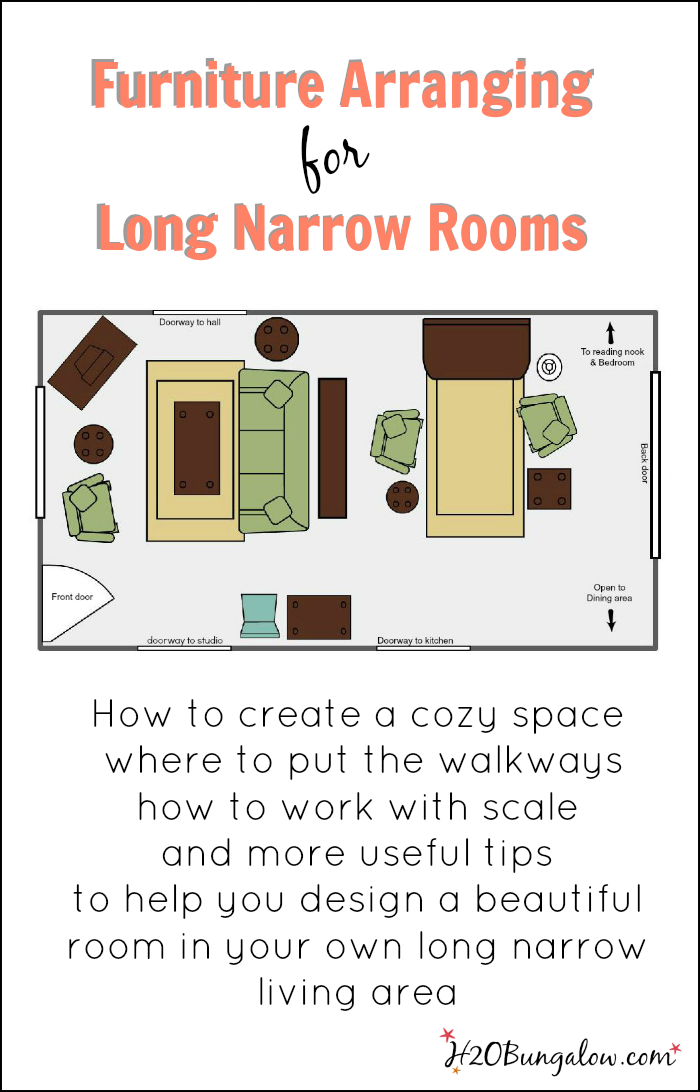 Furniture arranging tips for long narrow living rooms H2OBungalow