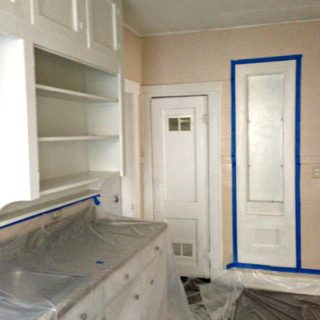 How to strip layers of old paint of kitchen cabinets, furniture and more tutorial. I'm sharing lots of tips to mke your projects easier, less messy and way less time consuming by sharing my tips from my projects. Includes and best product supply lits too. www.H2OBungalow.com #refinishkitchen cabinet ##kitchencabinetmakeover