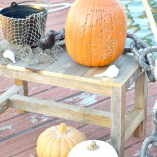 Make a simple DIY wood bench or table. This is a great beginner build project. Linked to the Power Tool Challenge Team and several other simple DIY tool projects for this months Frightful Theme www.H2OBungalow #PowerToolChallengeTeam