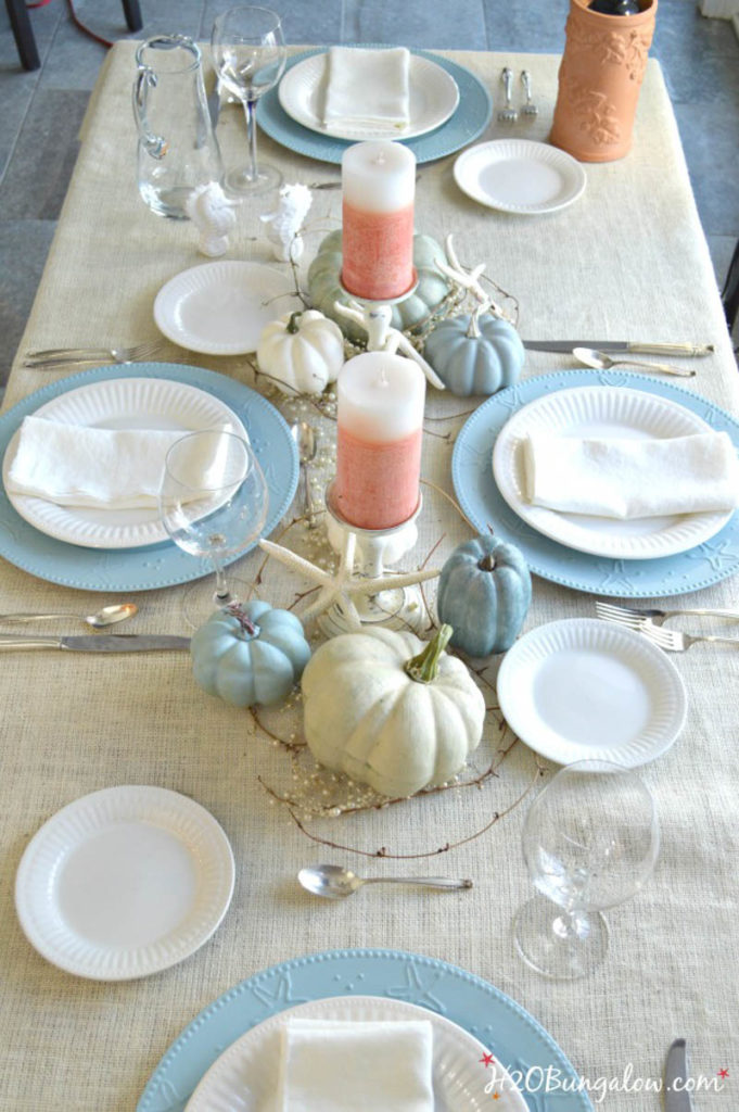 overview of coastal holiday Tablescapes