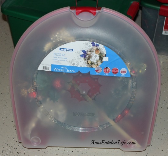 hard plastic container for Christmas wreath storage