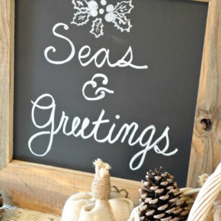 Simple to make easy rustic DIY chalkboard is always a fun gift to give or receive or make one for yourself! www.H2OBungalow.com #simplegiftidea