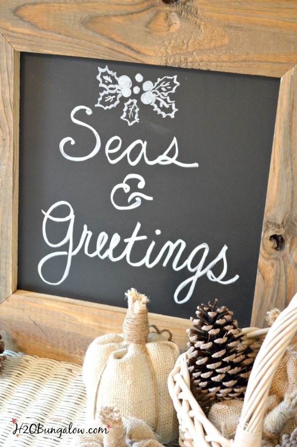 Simple to make easy rustic DIY chalkboard is always a fun gift to give or receive or make one for yourself! www.H2OBungalow.com #simplegiftidea