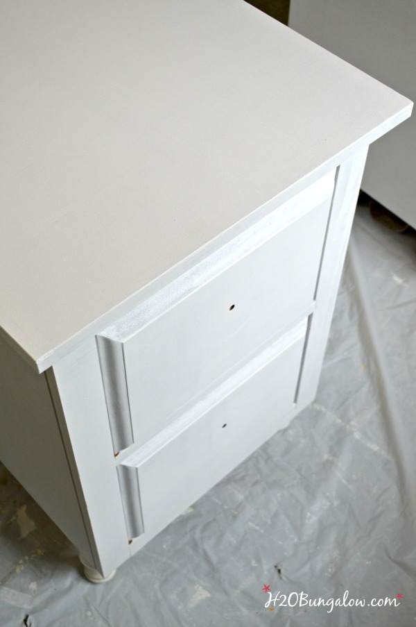 How To Authentically Age White Painted Furniture Nightstand Makeover -  H2OBungalow